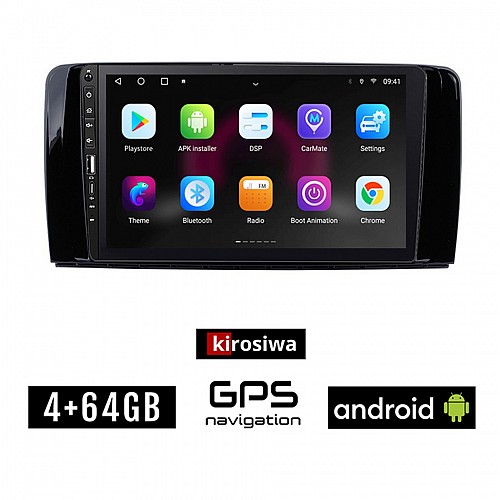 MERCEDES R (W251) 2006 - 2015 Android οθόνη αυτοκίνητου 4GB με GPS WI-FI (ηχοσύστημα αφής 9" ιντσών OEM Youtube Playstore MP3 USB Radio Bluetooth Mirrorlink εργοστασιακή, 4x60W, Benz)