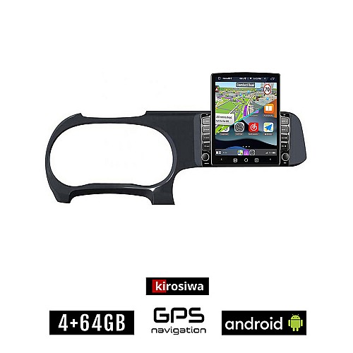 KIROSIWA HYUNDAI i10 (μετά το 2020) Android οθόνη αυτοκίνητου 4GB με GPS WI-FI (ηχοσύστημα αφής 9.7" ιντσών OEM Youtube Playstore MP3 USB Radio 4+64GB Bluetooth Mirrorlink εργοστασιακή, 4x60W, AUX)