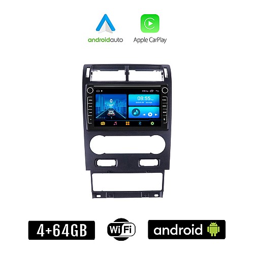 FORD MONDEO (2003 - 2006) Android οθόνη αυτοκίνητου 4+64GB με GPS WI-FI (ηχοσύστημα αφής 8" ιντσών 4GB CarPlay Android Auto Car Play Youtube Playstore MP3 USB Radio Bluetooth Mirrorlink εργοστασιακή, 4x60W, Navi)