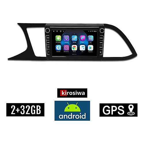 SEAT LEON (μετά το 2012) Android οθόνη αυτοκίνητου 2GB με GPS WI-FI (ηχοσύστημα αφής 8" ιντσών OEM Youtube Playstore MP3 USB Radio Bluetooth Mirrorlink εργοστασιακή, 4x60W, Navi)