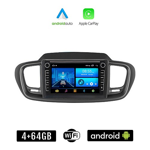 KIA SORENTO (2015 - 2020) Android οθόνη αυτοκίνητου 4+64GB με GPS WI-FI (ηχοσύστημα αφής 8" ιντσών 4GB CarPlay Android Auto Car Play Youtube Playstore MP3 USB Radio Bluetooth Mirrorlink εργοστασιακή, 4x60W, Navi)