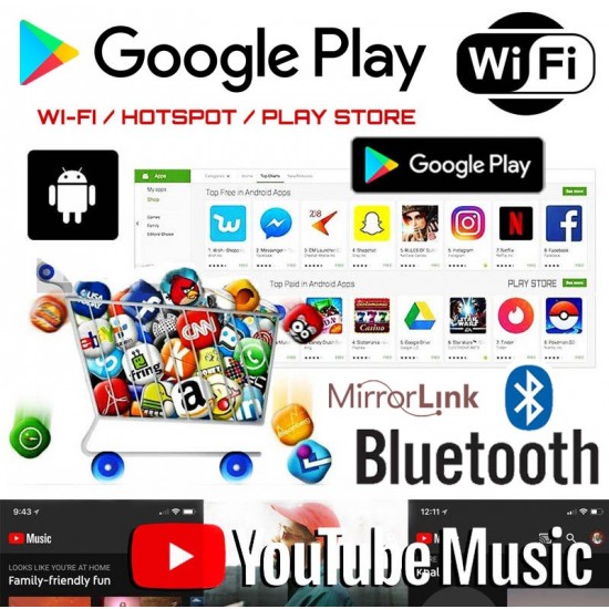 BOOMA Android 2+32GB αναδιπλούμενη οθόνη 7" ιντσών με GPS (ηχοσύστημα αυτοκινήτου Android Auto Apple Carplay Playstore WI-FI, Youtube, USB, 1DIN, MP3, MP5, Bluetooth, Mirrorlink, 4x60W)