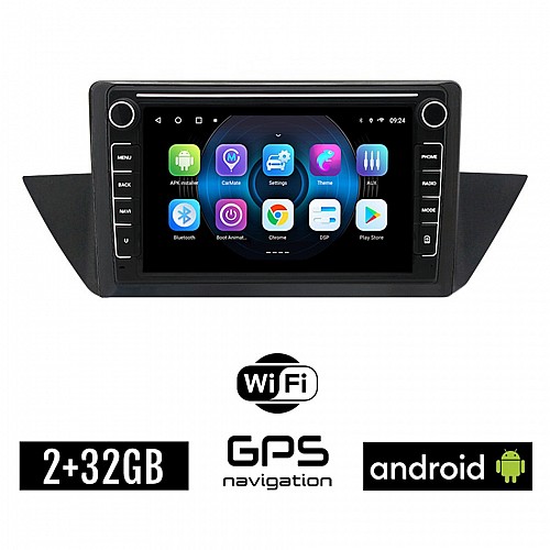 BMW X1 (E84) 2009 - 2015 Android οθόνη αυτοκίνητου 2GB με GPS WI-FI (ηχοσύστημα αφής 8" ιντσών OEM Youtube Playstore MP3 USB Radio Bluetooth Mirrorlink Χ1 Ε84 εργοστασιακή, 4x60W, Navi)