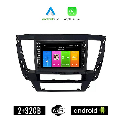 MITSUBISHI L200 (μετά το 2020) Android οθόνη αυτοκίνητου 2GB με GPS WI-FI (ηχοσύστημα αφής 8" ιντσών Apple CarPlay Android Auto Car Play Youtube Playstore MP3 USB Radio Bluetooth Mirrorlink εργοστασιακή 4x60W, Navi)