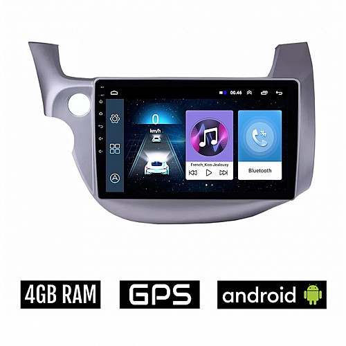 HONDA JAZZ (2008 - 2012) Android οθόνη αυτοκίνητου 4GB με GPS WI-FI (ηχοσύστημα αφής 10" ιντσών OEM Youtube Playstore MP3 USB Radio Bluetooth Mirrorlink εργοστασιακή, 4x60W, AUX)