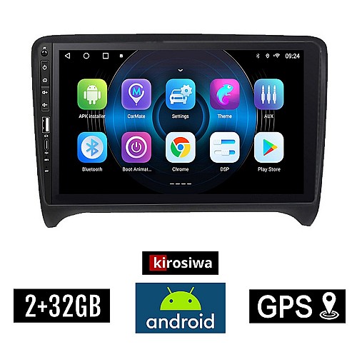 AUDI TT (2007 - 2015) Android οθόνη αυτοκίνητου 2GB με GPS WI-FI (ηχοσύστημα αφής 9" ιντσών OEM Youtube Playstore MP3 USB Radio Bluetooth Mirrorlink εργοστασιακή, 4x60W, Navi) WR7078008