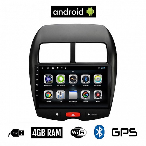 CAMERA + MITSUBISHI ASX (μετά το 2009) Android οθόνη αυτοκίνητου 4GB με GPS WI-FI (ηχοσύστημα αφής 10" ιντσών OEM Youtube Playstore MP3 USB Radio Bluetooth Mirrorlink εργοστασιακή, 4x60W, AUX) 5260