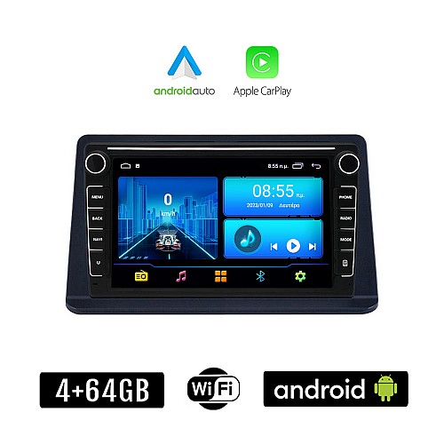 MITSUBISHI PAJERO (1999-2006) Android οθόνη αυτοκίνητου 4+64GB με GPS WI-FI (ηχοσύστημα αφής 8" ιντσών 4GB CarPlay Android Auto Car Play Youtube Playstore MP3 USB Radio Bluetooth Mirrorlink εργοστασιακή, 4x60W, Navi)