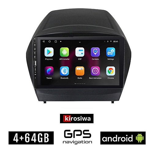 HYUNDAI IX35 2010-2015 Android οθόνη αυτοκίνητου με GPS WI-FI 4GB (ηχοσύστημα αφής 9" ιντσών OEM Youtube Playstore MP3 USB Radio Bluetooth Mirrorlink εργοστασιακή, 4x60W, Navi)