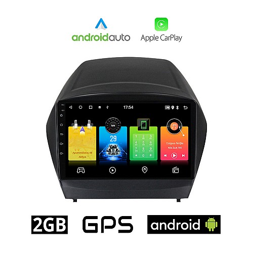 HYUNDAI IX35 2010-2015 Android οθόνη αυτοκίνητου με GPS WI-FI 2GB (ηχοσύστημα αφής 9" ιντσών OEM Android Auto Apple Carplay Youtube Playstore MP3 USB Radio Bluetooth Mirrorlink εργοστασιακή, 4x60W, AUX)