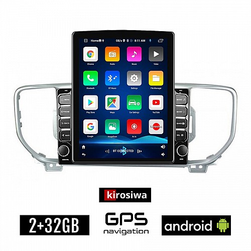KIROSIWA KIA SPORTAGE (2016 - 2018) Android οθόνη αυτοκίνητου 2GB με GPS WI-FI (ηχοσύστημα αφής 9.7" ιντσών OEM Youtube Playstore MP3 USB Radio Bluetooth Mirrorlink εργοστασιακή, 4x60W, AUX)