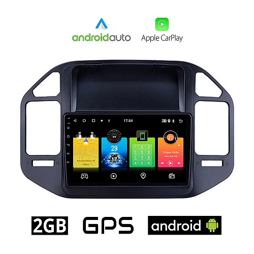 MITSUBISHI PAJERO (1999-2006) Android οθόνη αυτοκίνητου 2GB με GPS WI-FI (ηχοσύστημα αφής 9" ιντσών OEM Android Auto Apple Carplay Youtube Playstore MP3 USB Radio Bluetooth Mirrorlink εργοστασιακή, 4x60W, AUX)