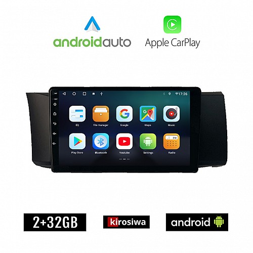 KIROSIWA SUBARU BRZ (μετά το 2012) Android οθόνη αυτοκίνητου 2GB με GPS WI-FI (ηχοσύστημα αφής 9" ιντσών OEM Android Auto Apple Carplay Youtube Playstore MP3 USB Radio Bluetooth Mirrorlink εργοστασιακή 4x60W, AUX)