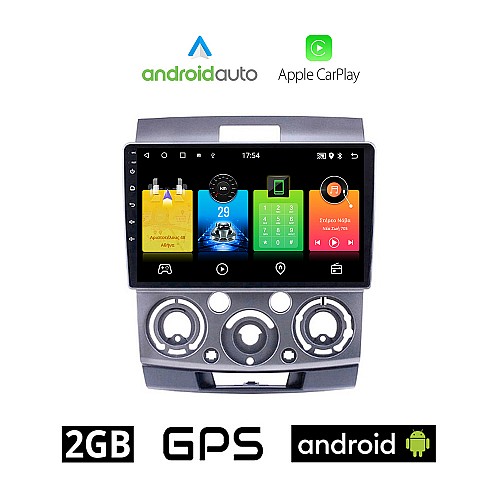 MAZDA BT-50 (2006-2011) Android οθόνη αυτοκίνητου 2GB με GPS WI-FI (ηχοσύστημα αφής 9" ιντσών OEM Android Auto Apple Carplay Youtube Playstore MP3 USB Radio Bluetooth Mirrorlink εργοστασιακή, 4x60W, AUX)