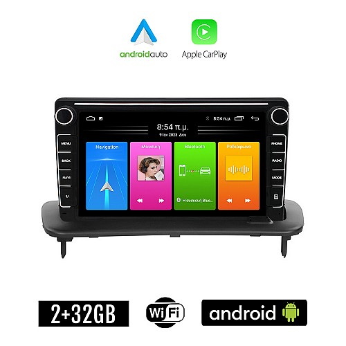 VOLVO S40 (2004-2012) Android οθόνη αυτοκίνητου 2GB με GPS WI-FI (ηχοσύστημα αφής 8" ιντσών Apple CarPlay Android Auto Car Play Youtube Playstore MP3 USB Radio Bluetooth Mirrorlink  εργοστασιακή, 4x60W, Navi)