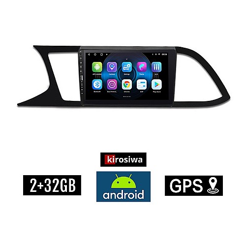 SEAT LEON (μετά το 2012) Android οθόνη αυτοκίνητου 2GB με GPS WI-FI (ηχοσύστημα αφής 9" ιντσών OEM Youtube Playstore MP3 USB Radio Bluetooth Mirrorlink εργοστασιακή, 4x60W, Navi) WR7078332