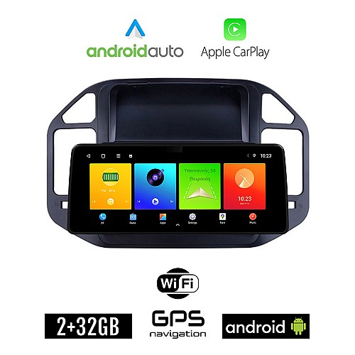 MITSUBISHI PAJERO (1999-2006) Android οθόνη αυτοκίνητου 2GB (+32GB) με GPS WI-FI (ηχοσύστημα αφής 12.3" ιντσών OEM Android Auto Apple Carplay Youtube Playstore MP3 USB Radio Bluetooth Mirrorlink εργοστασιακή, 4x60W canbus 12,3 ιντσών)
