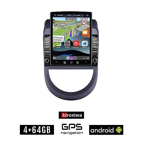 KIROSIWA KIA SOUL (2008 - 2013) Android οθόνη αυτοκίνητου 4GB με GPS WI-FI (ηχοσύστημα αφής 9.7" ιντσών OEM Youtube Playstore MP3 USB Radio 4+64GB Bluetooth Mirrorlink εργοστασιακή, 4x60W, AUX)