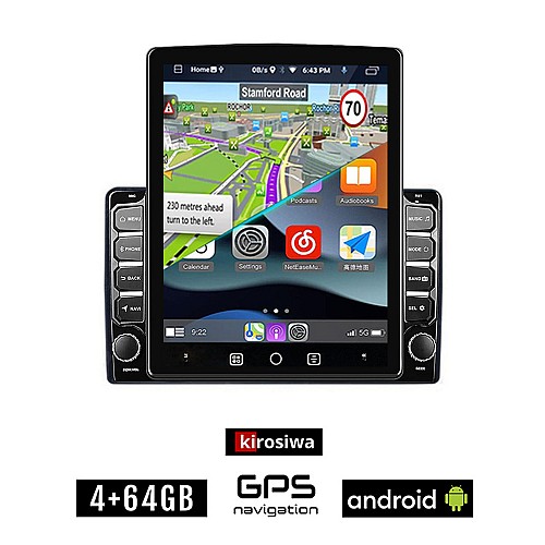 KIROSIWA PEUGEOT EXPERT (2007 - 2016) Android οθόνη αυτοκίνητου 4GB με GPS WI-FI (ηχοσύστημα αφής 9.7" ιντσών OEM Youtube Playstore MP3 USB Radio 4+64GB Bluetooth Mirrorlink εργοστασιακή 4x60W, AUX)