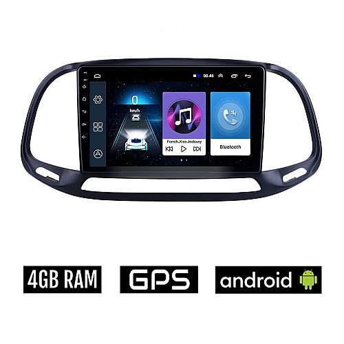 FIAT DOBLO (μετά το 2015) Android οθόνη αυτοκίνητου 4GB με GPS WI-FI (ηχοσύστημα αφής 9" ιντσών OEM Youtube Playstore MP3 USB Radio Bluetooth Mirrorlink εργοστασιακή, 4x60W, AUX) FR47-4GB