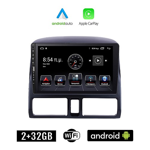 HONDA CRV (1996-2006) CLIMA Android οθόνη αυτοκίνητου 2+32GB με GPS WI-FI (ηχοσύστημα αφής 9" ιντσών Apple CarPlay Android Auto 2GB Car Play Youtube Playstore MP3 USB Radio Bluetooth Mirrorlink εργοστασιακή, 4x60W, Navi)