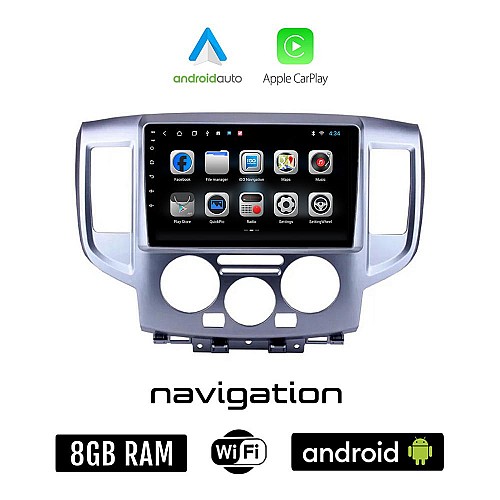 NISSAN NV200 (2010-2015) Android οθόνη αυτοκίνητου 8GB + 128GB με GPS WI-FI (ηχοσύστημα αφής 9" ιντσών OEM Android Auto Apple Carplay Youtube Playstore MP3 USB Radio Bluetooth Mirrorlink εργοστασιακή, 4x60W)