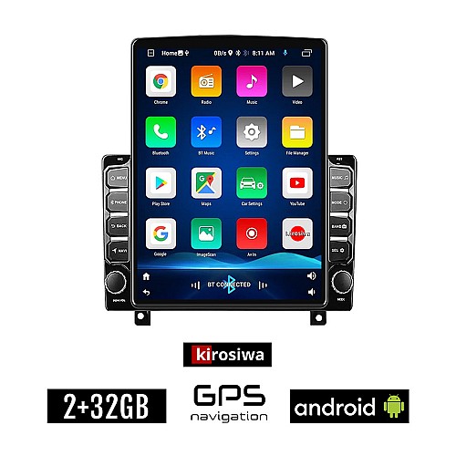 KIROSIWA OPEL ASTRA H (2004-2010) Android οθόνη αυτοκίνητου 2GB με GPS WI-FI (ηχοσύστημα αφής 9.7" ιντσών Youtube Playstore MP3 USB Radio Bluetooth Mirrorlink εργοστασιακή, 4x60W, AUX)