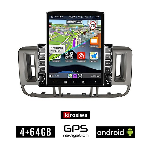 KIROSIWA NISSAN X-TRAIL (2000 - 2004) Android οθόνη αυτοκίνητου 4GB με GPS WI-FI (ηχοσύστημα αφής 9.7" ιντσών X TRAIL Youtube Playstore MP3 USB Radio 4+64GB Bluetooth Mirrorlink εργοστασιακή, 4x60W, AUX XTRAIL)