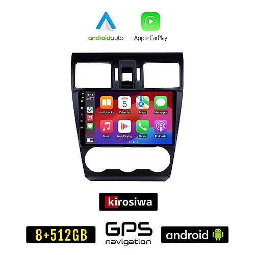 KIROSIWA SUBARU IMPREZA (μετά το 2013) Android οθόνη αυτοκίνητου 8GB + 256GB με GPS WI-FI (ηχοσύστημα αφής 9" ιντσών OEM Android Auto Apple Carplay Youtube Playstore MP3 USB Radio Bluetooth Mirrorlink εργοστασιακή, 4x60W, AUX)