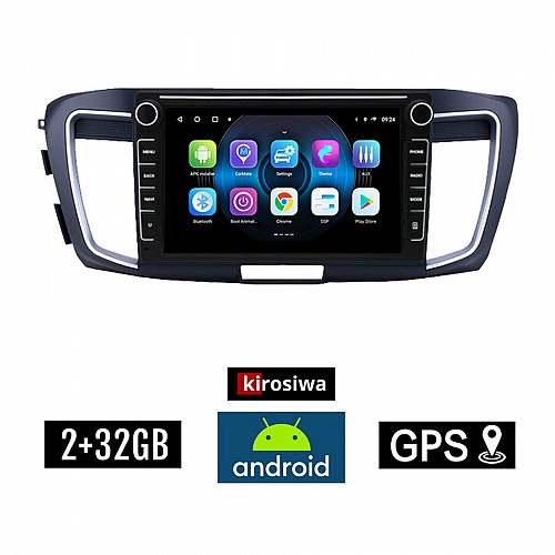 HONDA ACCORD (2007 - 2013) Android οθόνη αυτοκίνητου 2GB με GPS WI-FI (ηχοσύστημα αφής 8" ιντσών OEM Youtube Playstore MP3 USB Radio Bluetooth Mirrorlink εργοστασιακή, 4x60W, Navi)