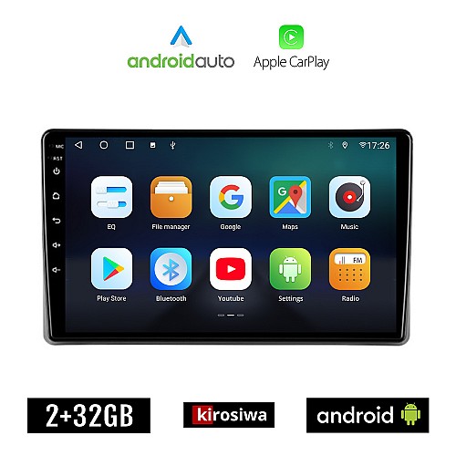 KIROSIWA MITSUBISHI L200 (μετά το 2020) Android οθόνη αυτοκίνητου 2GB με GPS WI-FI (ηχοσύστημα αφής 9" ιντσών OEM Android Auto Apple Carplay Youtube Playstore MP3 USB Radio Bluetooth Mirrorlink εργοστασιακή 4x60W, AUX)