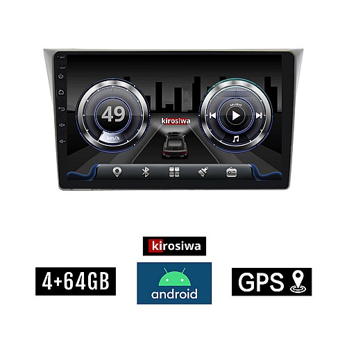 KIROSIWA 4+64GB SUBARU IMPREZA (2002 - 2008) Android οθόνη αυτοκίνητου 4GB με GPS WI-FI (ηχοσύστημα αφής 9" ιντσών Youtube Playstore MP3 USB Radio Bluetooth Mirrorlink  DSP 4x60W Apple Carplay Android Auto)