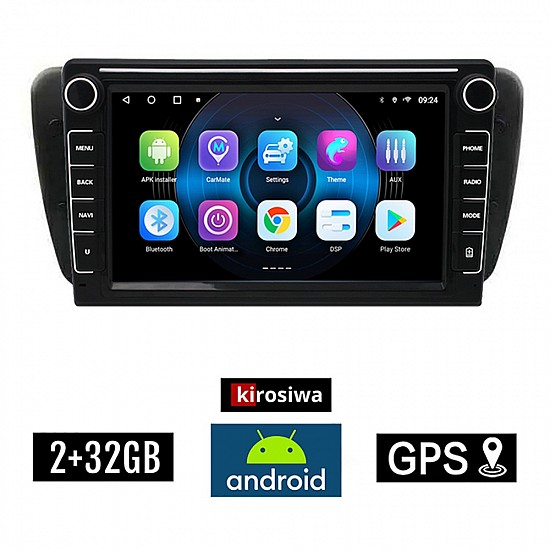 SEAT IBIZA (2008 - 2015) Android οθόνη αυτοκίνητου 2GB με GPS WI-FI (ηχοσύστημα αφής 8" ιντσών OEM Youtube Playstore MP3 USB Radio Bluetooth Mirrorlink εργοστασιακή, 4x60W, Navi)