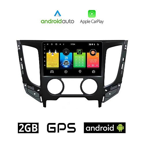 MITSUBISHI L200 (2015-2019) A/C Android οθόνη αυτοκίνητου 2GB με GPS WI-FI (ηχοσύστημα αφής 9" ιντσών OEM Android Auto Apple Carplay Youtube Playstore MP3 USB Radio Bluetooth Mirrorlink εργοστασιακή, 4x60W, AUX)