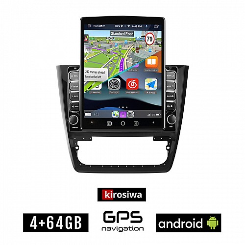 KIROSIWA SKODA YETI (2014-2017) Android οθόνη αυτοκίνητου 4GB με GPS WI-FI (ηχοσύστημα αφής 9.7" ιντσών OEM Youtube Playstore MP3 USB Radio 4+64GB Bluetooth Mirrorlink εργοστασιακή, 4x60W, AUX)