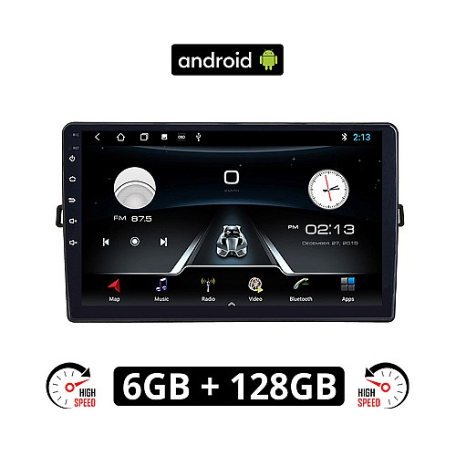 TOYOTA AURIS (2007 - 2012) Android οθόνη αυτοκίνητου 6GB με GPS WI-FI (ηχοσύστημα αφής 10" ιντσών OEM Youtube Playstore MP3 USB Radio Bluetooth Mirrorlink εργοστασιακή, AUX, 4x60W)