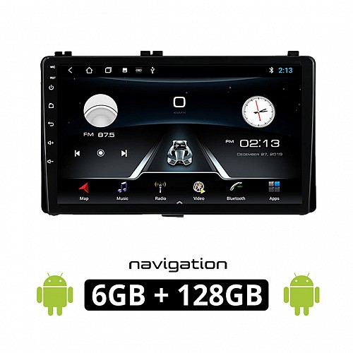 TOYOTA AURIS (μετά το 2015) Android οθόνη αυτοκίνητου 6GB με GPS WI-FI (ηχοσύστημα αφής 9" ιντσών OEM Youtube Playstore MP3 USB Radio Bluetooth Mirrorlink εργοστασιακή, 4x60W, AUX)