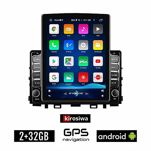 KIROSIWA KIA STONIC (μετά το 2017) Android οθόνη αυτοκίνητου 2GB με GPS WI-FI (ηχοσύστημα αφής 9.7" ιντσών OEM Youtube Playstore MP3 USB Radio Bluetooth Mirrorlink εργοστασιακή 4x60W, AUX)