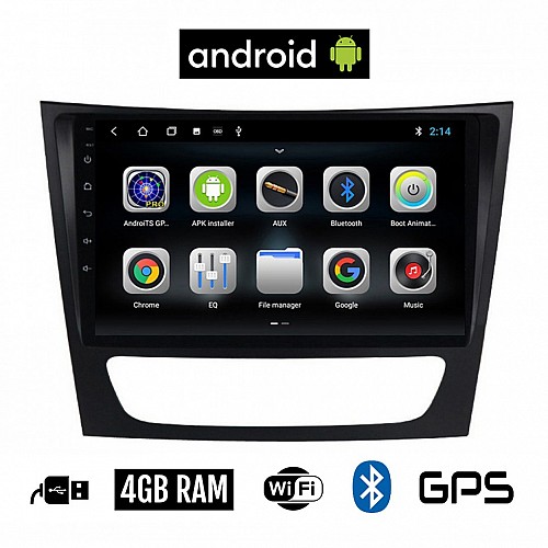 CAMERA + MERCEDES E (W211) 2003-2009 Android οθόνη αυτοκίνητου 4GB με GPS WI-FI (ηχοσύστημα αφής 9" ιντσών OEM Youtube Playstore MP3 USB Radio Bluetooth Mirrorlink εργοστασιακή, 4x60W, Benz) 5720