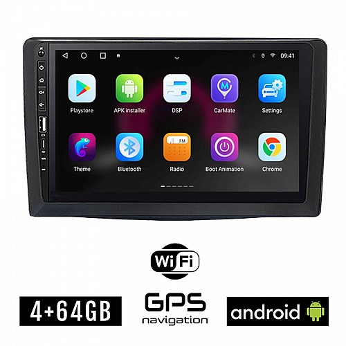 FIAT 500L (μετά το 2012) Android οθόνη αυτοκίνητου 4GB με GPS WI-FI (ηχοσύστημα αφής 9" ιντσών OEM Youtube Playstore MP3 USB Radio Bluetooth Mirrorlink εργοστασιακή, 4x60W, Navi)