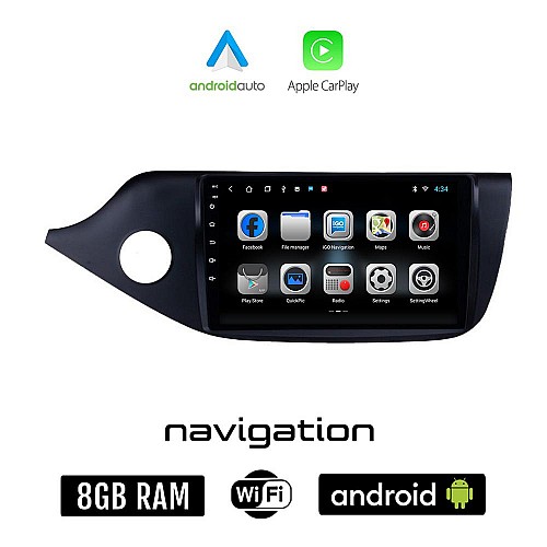KIA CEED (2012-2018) Android οθόνη αυτοκίνητου 8GB + 128GB με GPS WI-FI (ηχοσύστημα αφής 9" ιντσών OEM Android Auto Apple Carplay Youtube Cee'd Playstore MP3 USB Radio Bluetooth Mirrorlink 4x60W εργοστασιακού τύπου)