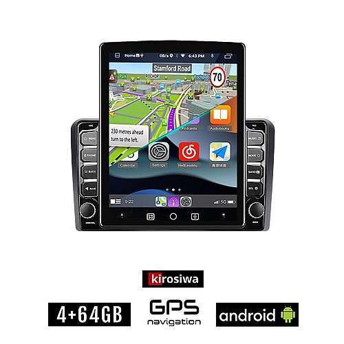 KIROSIWA HYUNDAI H1 (μετά το 2007) Android οθόνη αυτοκίνητου 4GB με GPS WI-FI (ηχοσύστημα αφής 9.7" ιντσών OEM Youtube Playstore MP3 USB Radio 4+64GB Bluetooth Mirrorlink εργοστασιακή, 4x60W, AUX)