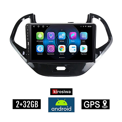FORD KA (μετά το 2017) Android οθόνη αυτοκίνητου 2GB με GPS WI-FI (ηχοσύστημα αφής 9" ιντσών Youtube Playstore MP3 USB Radio Bluetooth Mirrorlink εργοστασιακή, 4x60W, Navi, μαύρο)