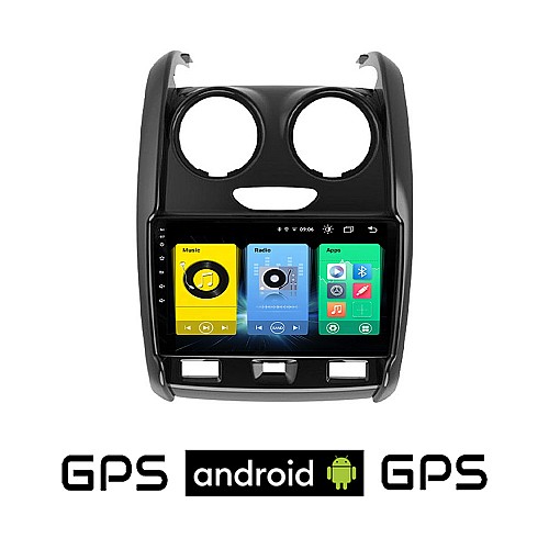 DACIA DUSTER (2012 - 2019) Android οθόνη αυτοκίνητου με GPS WI-FI (ηχοσύστημα αφής 9" ιντσών OEM Youtube Playstore MP3 USB Radio Bluetooth Mirrorlink εργοστασιακή, 4x60W, AUX)