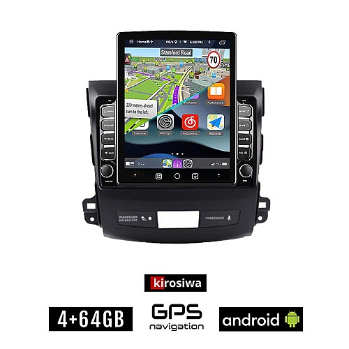 KIROSIWA CITROEN C-CROSSER (μετά το 2007)  Android οθόνη αυτοκίνητου 4GB με GPS WI-FI (ηχοσύστημα αφής 9.7" ιντσών OEM Youtube Playstore MP3 USB Radio 4+64GB Bluetooth Mirrorlink εργοστασιακή, 4x60W, AUX)