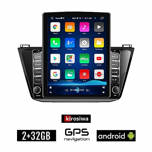 KIROSIWA Volkswagen VW TIGUAN (μετά 2016) Android οθόνη αυτοκίνητου 2GB με GPS WI-FI (ηχοσύστημα αφής 9.7" ιντσών OEM Youtube Playstore MP3 USB Radio Bluetooth Mirrorlink, Εργοστασιακή 4x60W, AUX)