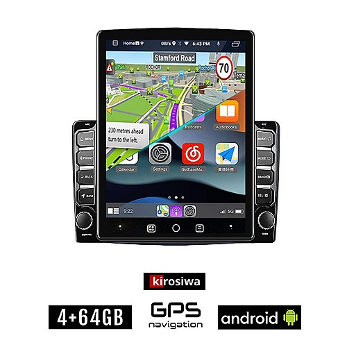 KIROSIWA FIAT 500L (μετά το 2012) Android οθόνη αυτοκίνητου 4GB με GPS WI-FI (ηχοσύστημα αφής 9.7" ιντσών OEM Youtube Playstore MP3 USB Radio 4+64GB Bluetooth Mirrorlink εργοστασιακή, 4x60W, AUX)