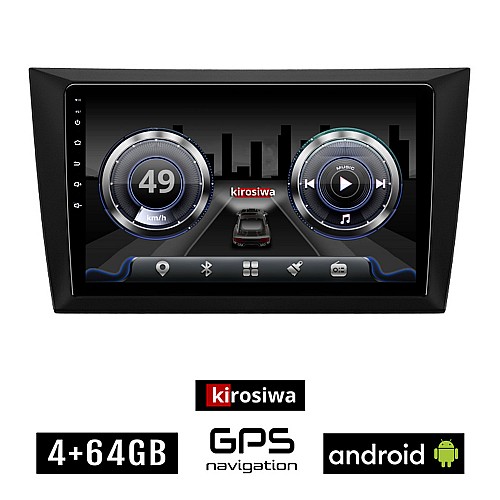 KIROSIWA 4+64GB VOLKSWAGEN GOLF 6 (2008 - 2013) Android οθόνη αυτοκίνητου 4GB με GPS WI-FI (VW ηχοσύστημα αφής 9" ιντσών Youtube Playstore MP3 USB Radio Bluetooth Mirrorlink  DSP 4x60W Apple Carplay Android Auto Μαύρο﻿)