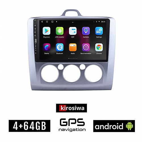 FORD FOCUS (2005 - 2011) *Με χειροκίνητο κλιματισμό Android οθόνη αυτοκίνητου 4GB με GPS WI-FI (ηχοσύστημα αφής 9" ιντσών OEM Youtube Playstore MP3 USB Radio Bluetooth Mirrorlink εργοστασιακή, 4x60W, Navi)