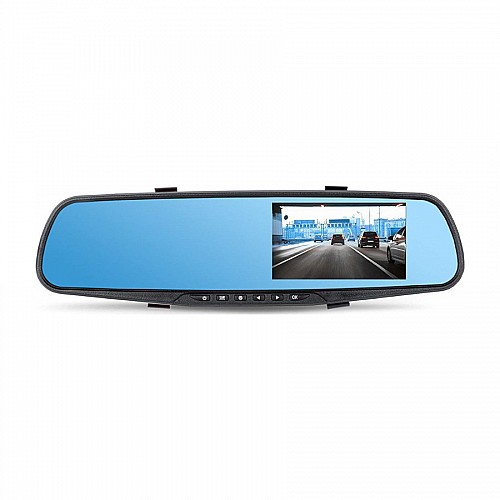 PY0106 Σετ Καθρέπτης με Κάμερα DVR Αυτοκινήτου 1080P με Οθόνη 4.3" με Κλιπ & Κάμερα Οπισθοπορείας OEM